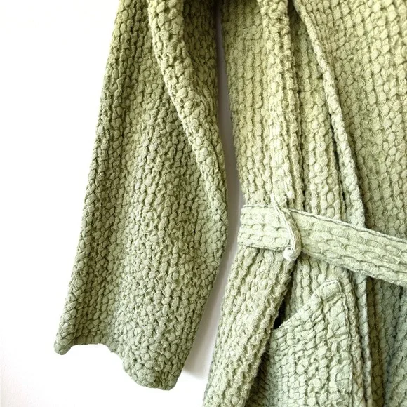 Forest Linen Like-New Men’s Waffle Knit Robe L/XL - Picture 10 of 14